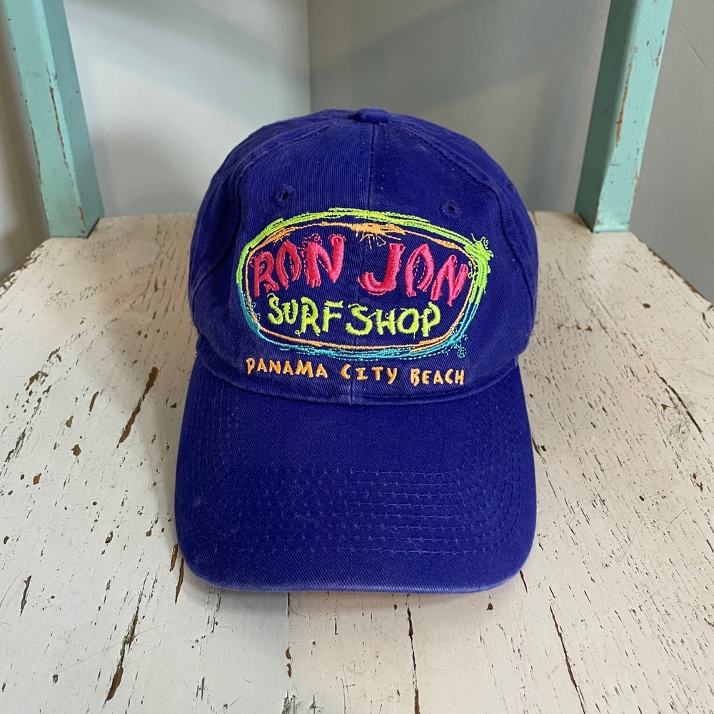 Ron Jon Surf Shop Panama City Beach Purple Neon Embroidered Baseball Cap Hat